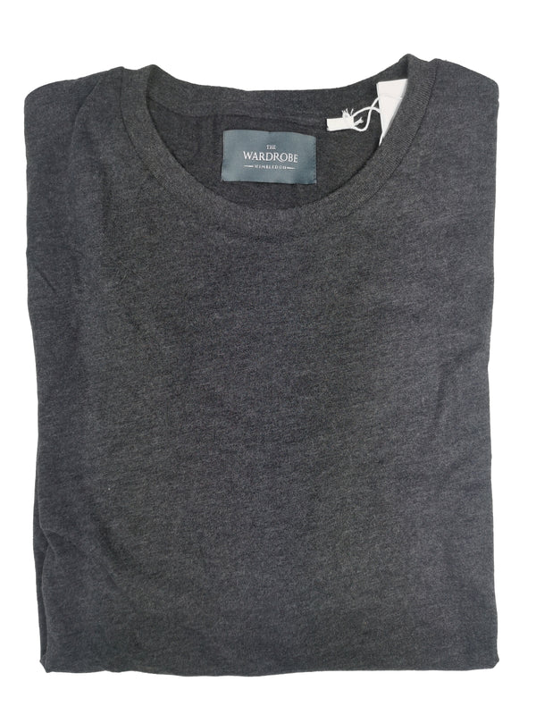 The Wardrobe Short Sleeve T-Shirt Charcoal Grey Organic Cotton