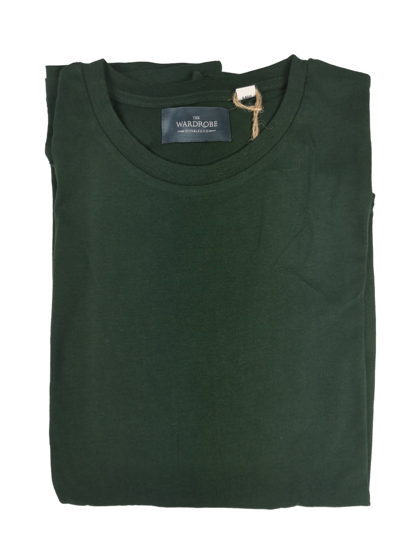The Wardrobe Short Sleeve T-Shirt Forest Green Organic Cotton