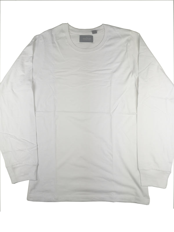 The Wardrobe Long Sleeve T-Shirt White Organic Cotton