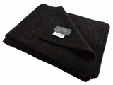 The Wardrobe Scarf Charcoal Grey Pure knitted cashmere