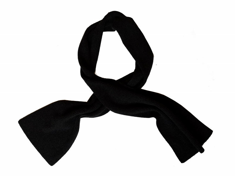The Wardrobe Scarf Charcoal Grey Pure knitted cashmere