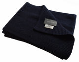 The Wardrobe Scarf Navy blue Pure knitted cashmere PRE-ORDER