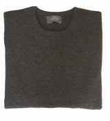 The Wardrobe Sweater Charcoal, crew neck, pure lambswool