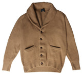 The Wardrobe Sweater Natural Camel Shawl Collar, Cardigan Pure camelhair