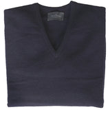 The Wardrobe Sweater, Navy, v-neck, pure lambswool