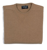 The Wardrobe Sweater: Camel/Tan, Crew neck, pure lambswool
