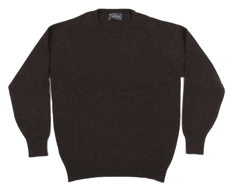 The Wardrobe Sweater: Cocoa Brown Crew neck, pure lambswool