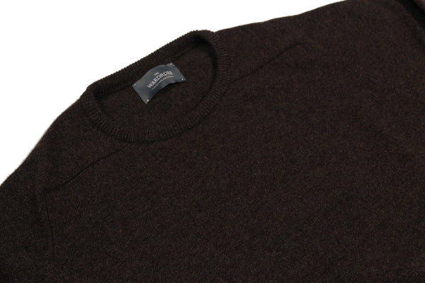 The Wardrobe Sweater: Cocoa Brown Crew neck, pure lambswool