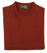 The Wardrobe Sweater: Burnt Orange Crew neck, pure lambswool
