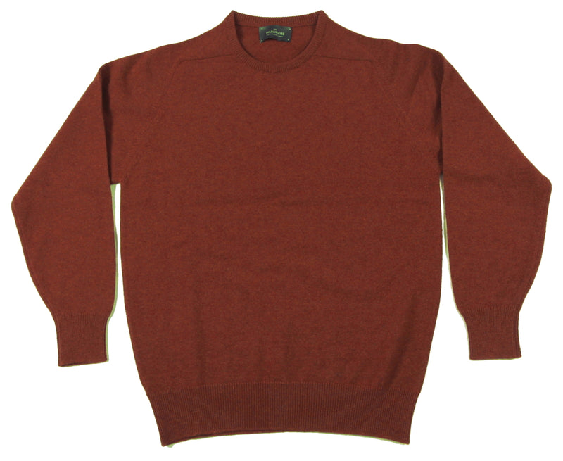 The Wardrobe Sweater: Burnt Orange Crew neck, pure lambswool