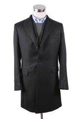 The Wardrobe Coat, Charcoal Twill, 3-Button Loro Piana wool