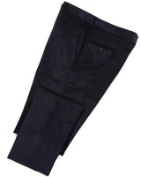 The Wardrobe Trousers, Navy , Flat Front, Cotton Corduroy