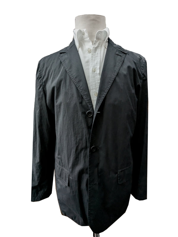 Ermenegildo Zegna Jacket 40 3-Button Black Featherweight Cotton