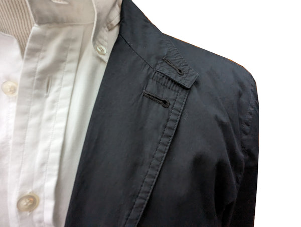 Ermenegildo Zegna Jacket 40 3-Button Black Featherweight Cotton