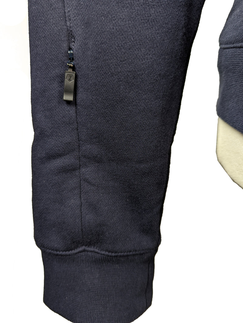 Z Zegna M Navy Zip Sweatshirt